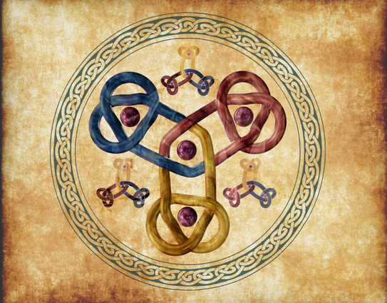 TOC showing a series of molecular knots