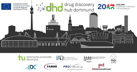 DDHD Dortmund Skyline inkl. DDHD-Logo, EFRE-Förderhinweisen und Verbundpartner