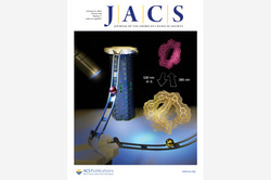 Cover picture of JACS showing a light-switchable cage and a model of its behavior as a roller coaster 
