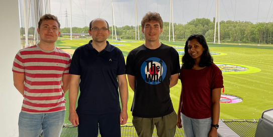 Group trip to topgolf with Tim, David, David and Malavika.