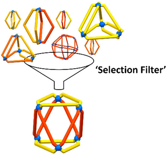 picture of a heteroleptic Pd6L6L'6 cage