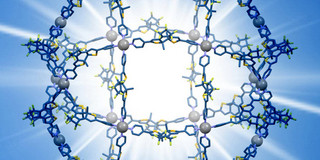 Strukturabbildung Struktur der aus 24 Palladium-Atomen und 48 organischen Molekülen bestehenden Sphäre
